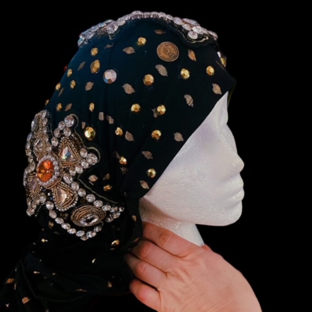 Custom Created Rock N Roll Adjustable Head Scarf